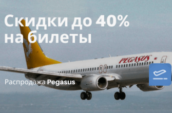 Горящие туры, из Москвы - Скидки Pegasus до 40%: в Турцию из Минвод, Грозного и МСК за 5300₽/6500₽/6800₽, в Египет из Мск за 11300₽ туда-обратно