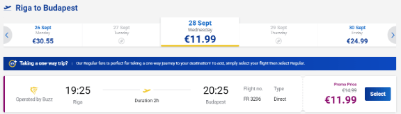Распродажа Ryanair: скидка 20% на билеты из Риги