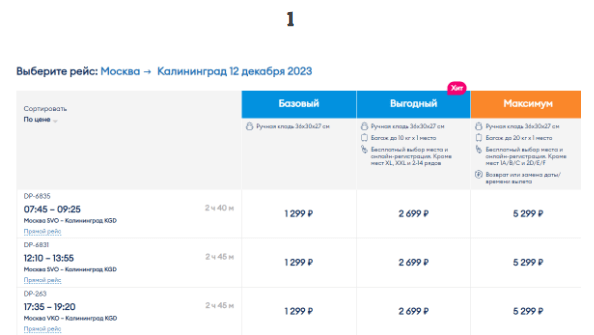 Прямые рейсы из Москвы и Петербурга в Калининград от 1299 рублей (в ближайшие дни)