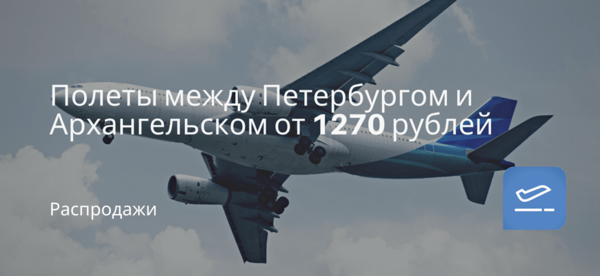 Новости - Полеты между Петербургом и Архангельском от 1270 рублей