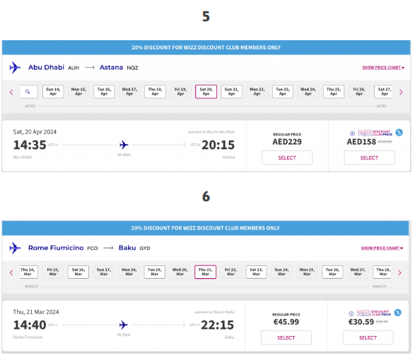 Распродажа Wizz Air: скидка 20% на билеты для членов Wizz Discount Club