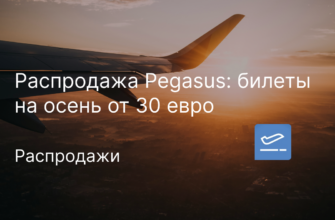 Новости - Распродажа Pegasus: билеты на осень от 30 евро