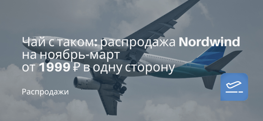 Новости - Чай с таком: распродажа Nordwind на ноябрь-март от 1999 ₽ в одну сторону
