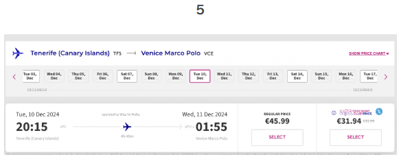 Распродажа Wizz Air: скидка 15% на билеты для членов Wizz Discount Club