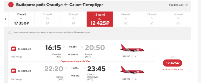 Прямые с багажом из Петербурга в Анталью от 7480 ₽