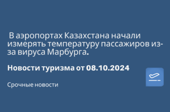 Новости - В аэропортах Казахстана начали измерять температуру пассажиров из-за вируса Марбурга. Новости туризма от 08.10.2024