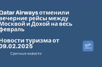 Новости - Qatar Airways отменили вечерние рейсы между Москвой и Дохой на весь февраль