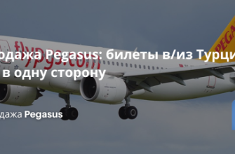Билеты из... - Распродажа Pegasus: билеты в/из Турции от 1800 ₽ в одну сторону