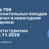 Новости - Более 700 дополнительных поездов назначат в новогодние праздники. Новости туризма от 17.11.2025