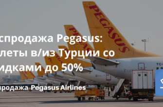 Распродажи - Распродажа Pegasus: билеты в/из Турции со скидками до 50%!